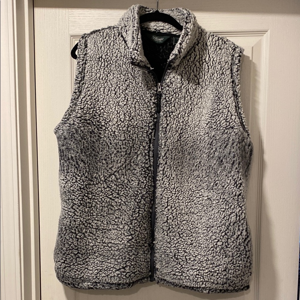 Stillwater Supply Co. XL Gray/White Teddy Fleece Vest